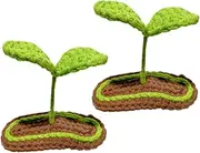 ERINGOGO 2pcs Bean Sprout Hairpin Braided Hair Clips for Boys and Girls Girls Plant Clip Hair Accessories