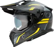 ONeal A-SRS Spike, adventure helmet , color: Matt Black/Grey/Yellow , size: M