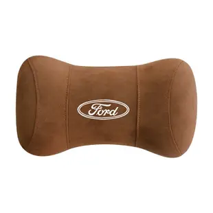 現貨【Ford】福特mondeo 鹿皮靠枕頭枕護頸枕 escort st-line座椅睡枕車用記憶棉頭枕