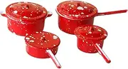 Miniature Cookware Set 1:12 Scale Mini Kitchen Accessories Miniature Pots Soup Pot Frypan for Dollhouse