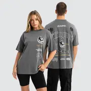 [Nena and Pasadena AFL] Collingwood Magpies AFL Stack Tee Pigment Charcoal