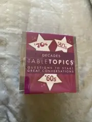 TableTopics 60s, 70s, 80s Decade Questions To Start Conversations Game NIB