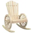 Rocking Adirondack Chair Outdoor Garden Patio Deck Balcony Lounge Wood Seat Fir