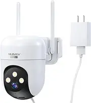 [MUBVIEW] 360° Camera Surveillance Exterieur, Wired Outdoor Security Camera,5G/2.4G WiFi Home Security Cam with AI Detection, IP66 Surveillance Cameras Outdoor,2K Night Vision, Local & Cloud Storage