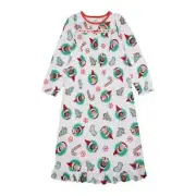 New Christmas Elf On The Shelf "Cookie Elf" Allover Print Nightgown 4 6 8 10