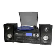 Home Entertainment System Stereo Hi Fi HiFi Turntable Cassette Playe USB CD MP3