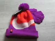 Nike Swoosh Girls 2 Pc. Pom Beanie Hat + Gloves Set