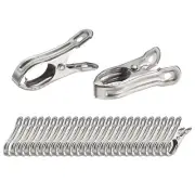 20pcs Stainless Steel Garden Clips Greenhouse Clamps W Strong Grip for Netting