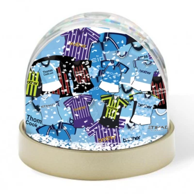 Man City Retro Kit Mash Snow Globe Xmas Decoration Great Fans Christmas Gift
