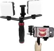 LUOFEISHUN Dental Photography Aid, Dental Mobile Phone Camera Fill Light with 360° Angle Adjustable, LED Video Light Studio Lighting Kit, Adjustable Brightness Professional Dental Mobile Fill Light