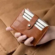 Mens Women Leather Credit Card Wallet Slim Minimalist Front Pocket US FAST