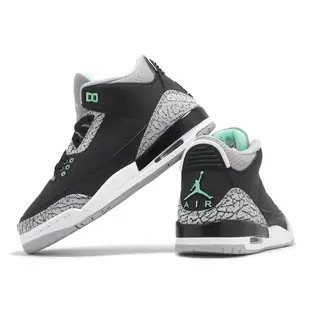 Nike Air Jordan 3 Retro GS Green Glow 大童 女鞋 3代 黑 綠 爆裂紋 DM0967-031