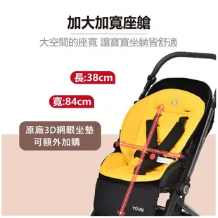 【買一送八】Youbi雙向橫平移輕便摺疊嬰兒推車 免運 新生兒嬰兒推車 可坐可躺 保固一年 (6.5折)