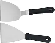 HOMOBABE 2pcs Griddle Spatula Set BBQ Accessories for Steak Eggs and More Flexible Edges for Easy Flipping for Home Outdoor Cooking