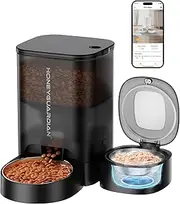 HoneyGuaridan Automatic Cat Feeder for Wet Food,2.4G WiFi Enabled Smart Feed Pet Feeder with Ice Pack and Freshness Dry Food Desiccant