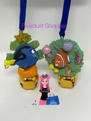 Disney Nemo and Dory Jingle Bells Ornaments
