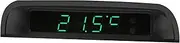 DRESSOOS Solar and Car Clock Digital Electronic Clock Temperature No Wire Needed Easy to Set Auto Brightness for Vehicle