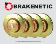 FRONT+REAR BRAKENETIC Sport Slotted Brake Rotors JCW GP 30.34160.51 (for: Mini)
