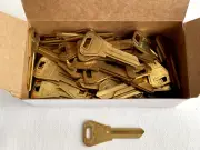 New in Box ILCO Brass Weiser Key Blank Gold Metallic 50 Keys per Pack WR3