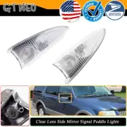 For Ford Expedition Navigator L+R Clear Side View Mirror Turn Signal Lights Lens