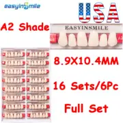 EASYINSMILE Full Set Dental Acrylic Resin Dneture False Teeth A2 Shade EASYINSMI