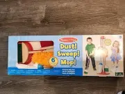Melissa & Doug Brand New Dust Sweep Mop Wooden Cleaning Set Kids Broom Mop Play