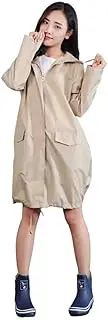 [JUSHZ] Rain Poncho Waterproof Adult Rain Ponchos for Adults Raincoat Women Packable Rain Jacket Rain Coat Reusable Plastic Jacket Light and Long Can Be Worn Outside Hiking