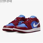 NIKE AIR JORDAN 1 LOW 藍紅 白勾 男女鞋潮流 DC0774-604