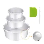 Aluminum Round Cake Pan - Baking Tray Layer Removable Bottom 4/6/8/10 Sizes 1PC