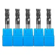 5× HRC45 5mm CNC Carbide End Mill 4 Fultes Milling Cutter,Tungsten End Mill Bits