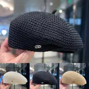 Breathable Mesh Women Newsboy Cap With Silver Buckle Spring / Autumn Hip Hop Beret