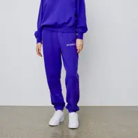 在飛比找momo購物網優惠-【NIKE 耐吉】AIR JORDAN 女款紫色棉褲(刺繡小