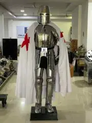 Medieval Templar Suit Of Armor Crusader Knight Full Body Armour Cosplay Larp