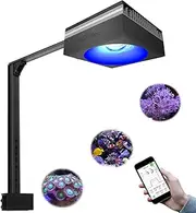 PopBloom RL90 Full Spectrum Reef Light WiFi Marine Reef LED Aquarium Light Saltwater Aquarium Fish Tank Lamp (100W WiFi - Black)