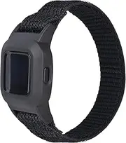 C2D JOY Sport Mesh Strap Compatible with Garmin vivofit jr 3 Replacement Hook&Loop Watchband with Case Medium