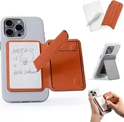 MOFT Action Inspiration Phone Stand, Magnetic Notepad Stand Compatible with iPhone 16 Series and Other Phones with Two Types of Notepad and Magnetic Invisible Pen, Taupe + Sunrise