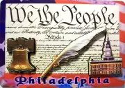 Philadelphia We the People Artwood Fridge Magnet