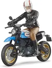 [bruder] 63051 Ducati Scrambler Desert Sled Motorcycle Bike with Driver Figurine and Accessories