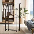 Double Rod Clothing Rack Clothes Organizer for Socks Living Room Office