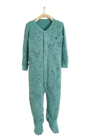 Babycottons Camou Waffle Snug Footie Pajamas in Green at Nordstrom, Size 18-24M