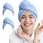 2 Pack Microfiber Hair Towel Wrap for Women Super Absorbent Quick Dry Hair Tu...