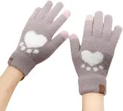 [JINZIJINYU] Knitted Touch Screen Gloves Bear Paw Gloves Winter Student Touch Screen Cycling Ski Gloves