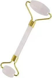 100% Pure Natural Jade Roller, Powder Crystal Double-Head Roller Massager, Jade Roller Massage Stick, Thin Face, Improve Facial Skin Texture