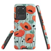For Samsung Galaxy S20 Ultra Tough Protective Cover, Poppy Field