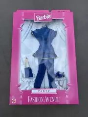 Barbie blue w gold trim mandarin collar capri set Party Fashion Avenue J33 #3