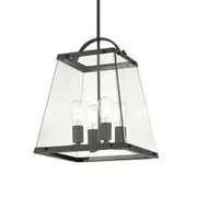 Telbix Colair Solid Brass Frame 4LT 100W Single Pendant Light