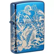 Zippo Lighter Atlantis Design Metal Construction Refillable and Windproof 48787