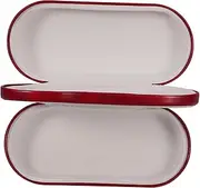 [MOBUTOFU] Double Eyeglass Case Portable PU Organizer for Multiple Glasses Sunglasses Durable Hardshell Travel Storage Box Compact Design for Easy Carrying