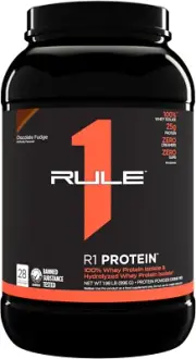 R1 100% Whey Protein Isolate and Hydrolysate Protein Powder 1.98 Lb, Chocolate F