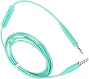 LIFKICH Stereo Audio Cable Headphone Extension Cable for Series Inline Microphone Controls Durable TPE Material Green Color